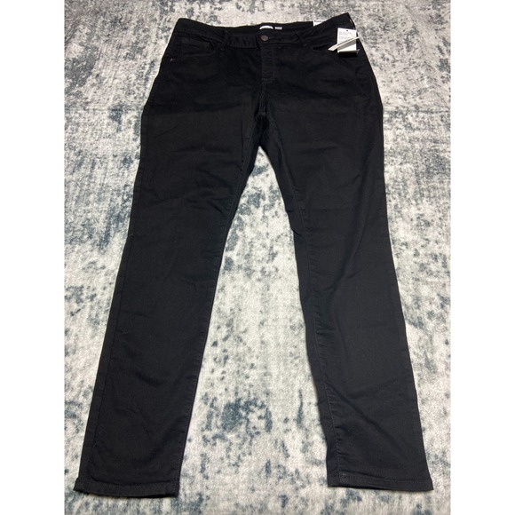 Old Navy Rockstar Super Skinny Black Jeans Womens Size 16 Regular New With Tags - Picture 1 of 5